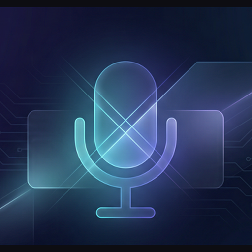Whisper Walkie app icon — a microphone over a soundwave field